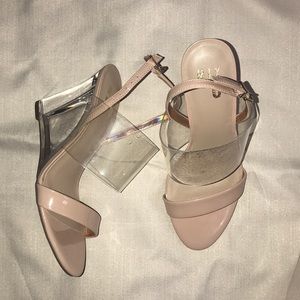 Mix six nude /clear heels